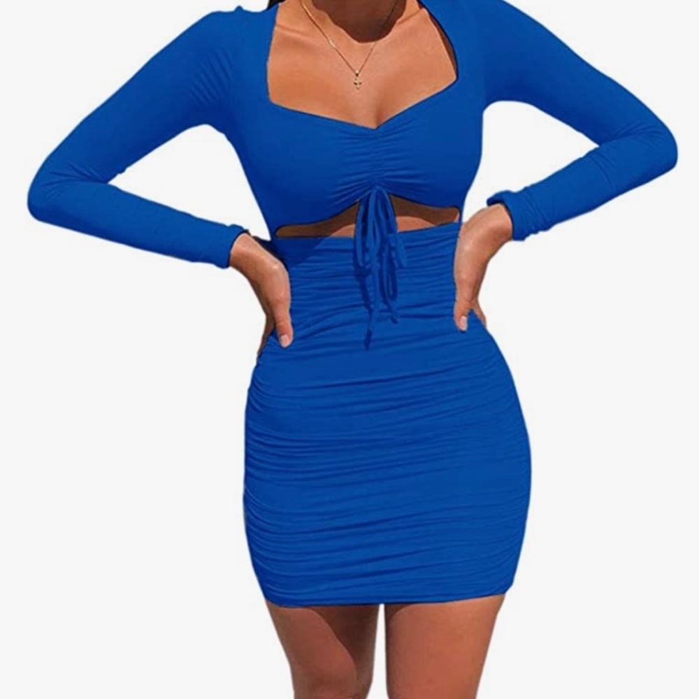 Blue mini dress